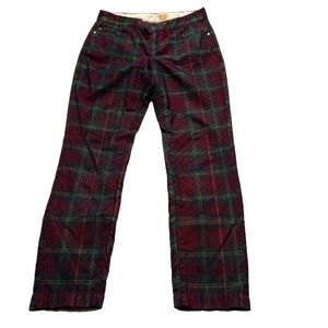 Pants Anthropologie Pilcro the Letterpress Hyphen Green Plaid 30" Waist No 26